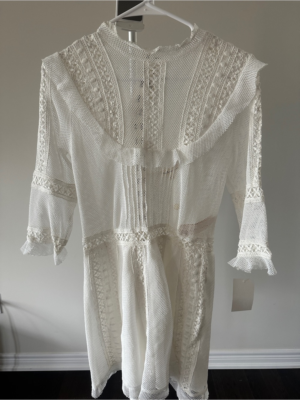 For Love & Lemons Ivory Victorian Tulle Mini Dress